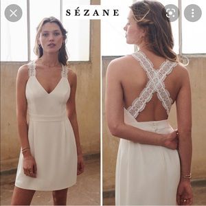 SEZANE Ombeline Dress White NWT